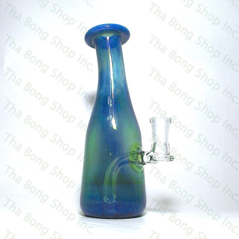  Thatcher Glass Teal & Silver Fume 10mm Bangerhanger Mini Tube - Tha Bong Shop