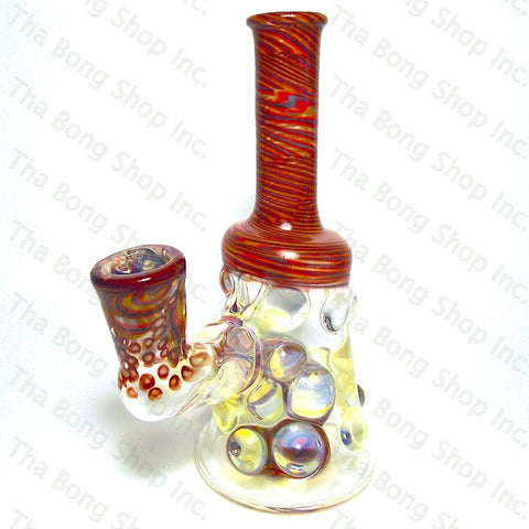 Gnosy Glass Lined Pattern Fumed Can Thumbprint #Gfitting Bangerhanger Mini Milker - Tha Bong Shop 