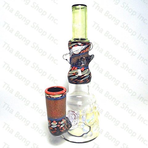 Gnosy Glass 14mm Dichroic #Gfitting Bangerhanger UV Reactive Mini Milker - Tha Bong Shop 