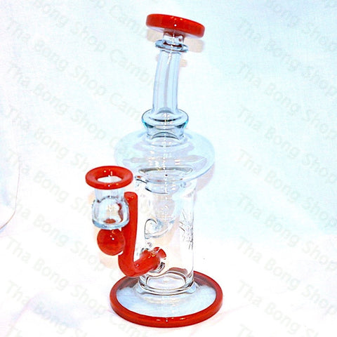 Phatt Ass Glass Raindrop and Red Crayon Innerklien Recycler - Tha Bong Shop