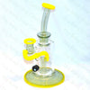 Phatt Ass Glass Yellow Crayon and Kryptonite 14mm Splatter Perc - Tha Bong Shop