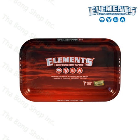 Elements Red Metal Rolling Tray - Tha Bong Shop 