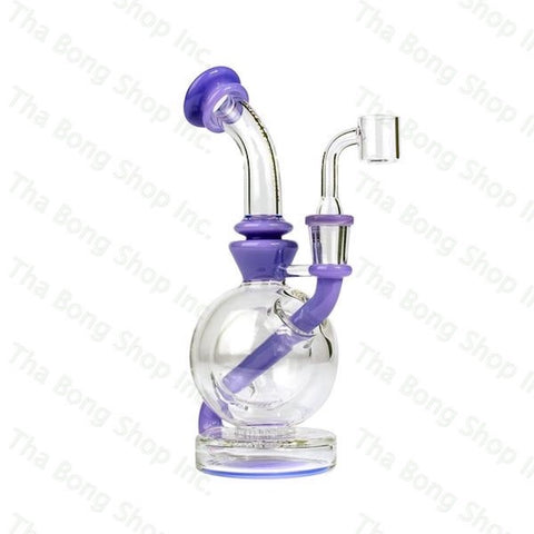 GEAR Premium® 8" Nucleus Ball Rig Concentrate Bubbler With Flat Top Banger  - Tha Bong Shop 