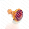 Orange Frit Barracuda Glass Purple Honeycomb Pipe - Tha Bong Shop