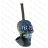 Tree Resin Pipe Blue Sugar Skull - Tha Bong Shop