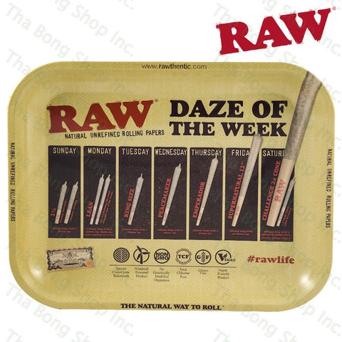 RAW® Daze Of The Week Metal Rolling Tray - Tha Bong Shop 