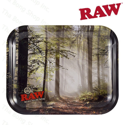 RAW® Smokey Trees Metal Rolling Tray - Tha Bong Shop 
