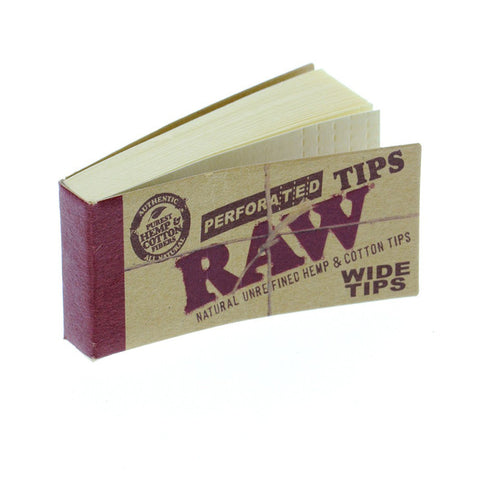 RAW Tips Wide Perforated - Tha Bong Shop