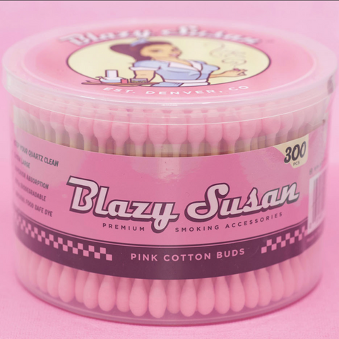 Blazy Susan Pink Cotton Buds Q-tips For Cleaning Quartz Banger  - Tha Bong Shop 