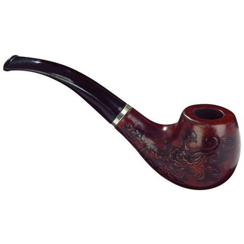 Chery Classic Tobacco Pipe With Black Design - Tha Bong Shop