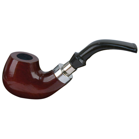Classic Tobacco Pipe With Metal Ring - Tha Bong Shop