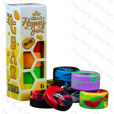 Gear Medium Marble Honey Jars - Tha Bong Shop