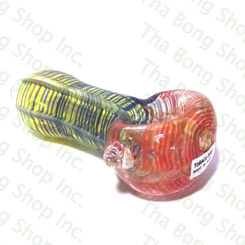Red Blue Wrap & Rake Pipe - Tha Bong Shop 