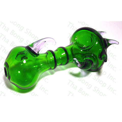 IL Glass Green Spike Pipe - Tha Bong Shop 
