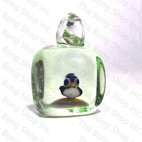 Green Mohawk Iceberg Penguin Tile Pendant - Tha Bong Shop