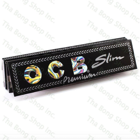 OCB Premium Black Flax Kingsize Rolling Papers With Tips - Tha Bong Shop 