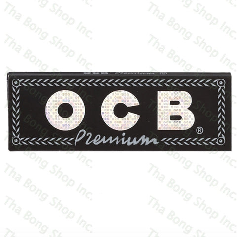 OCB Premium Black Flax Single Wide Single Feed Rolling Papers - Tha Bong Shop 