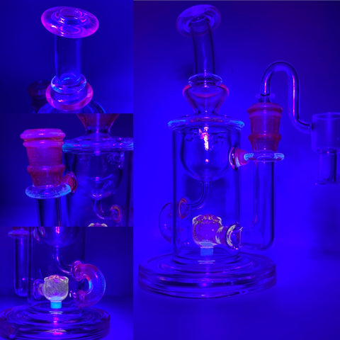 Blazed Glass 14mm UV Reactive Klien Recycler - Tha Bong Shop 