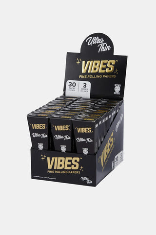 Vibes Kingsize Ultra Thin Paper Cones Pack of 3