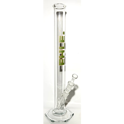 EHLE Glass LadySize 14mm Green Logo 16.5” Straight Tube - Tha Bong Shop 