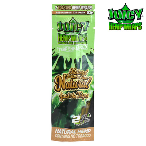 JUICY TERP ENHANCED HEMP WRAPS – NATURAL - Tha Bong Shop 