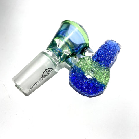 Niko BH Glass Blue Green 14mm Sourkey Bowl - Tha Bong Shop 