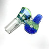 Niko BH Glass Blue Green 14mm Sourkey Bowl - Tha Bong Shop 