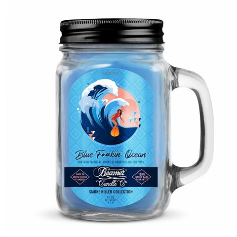 BEAMER™ CANDLE CO. 12oz Blue F*#kin' Ocean Candle - Tha Bong Shop 