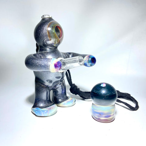 Blazed Glass 10mm Disco Sparkle Glasstronaut Pendant Rig - Tha Bong Shop 