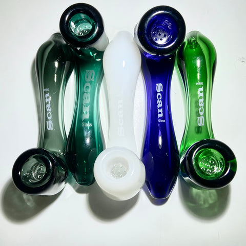 Scan Glass Built In Multi Hole Sherlock Pipe - Tha Bong Shop 