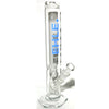 EHLE Glass 500ml Blue White Outline Logo 14” Straight Tube - Tha Bong Shop 