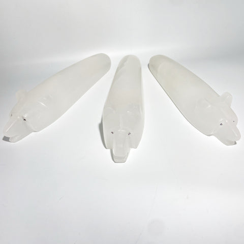 Howard Moose White Polar Bear Stone Carved Pipe - Tha Bong Shop 