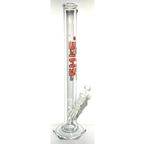 EHLE Glass LadySize 14mm Red Logo 16.5” Straight Tube - Tha Bong Shop 