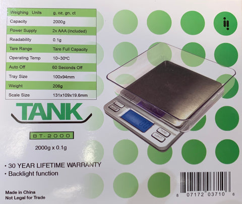 Infinity TANK Scale 2000g x 0.1g