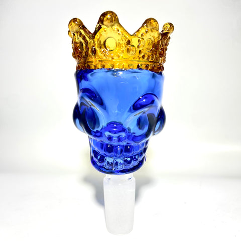 14mm Blue Kings Skull Bowl - Tha Bong Shop 