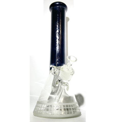 Black Heart Textured Sandblasted Base 15” Beaker Bong