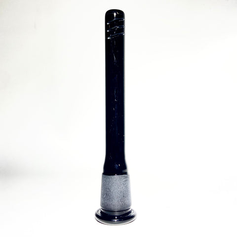 4” Black 14mm - 18mm Flushmount Slitted Downstem - Tha Bong Shop 