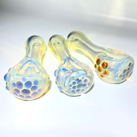 Cosmic Alley Glass 3.5” Honeycomb Window Colour Changing Pipe - Tha Bong Shop