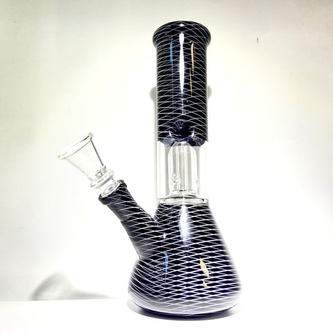 SALE ITEM Black Twist Single Dome Perc Mini Beaker Bong - Tha Bong Shop 