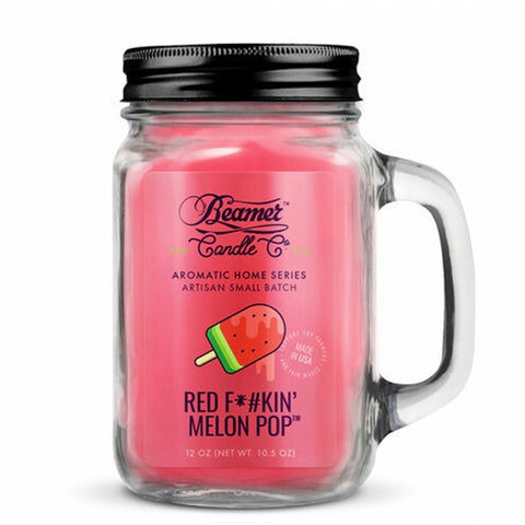BEAMER™ CANDLE CO. 12oz Red F*#kin' Melon Pop Candle - Tha Bong Shop 