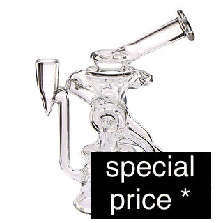 Mimzy Glass 14mm Full Scroller Double Uptake Recycler
