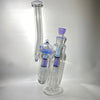 Blazed Glass Double Gridded Tree Perc Purple Sherlock Bubbler