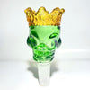 14mm Green Kings Skull Bowl - Tha Bong Shop 