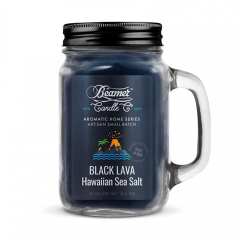 BEAMER™ CANDLE CO. 12oz Black Lava Hawaiian Sea Salt Candle - Tha Bong Shop 