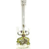 Shine Glassworks 19” Monster EyeBall Green Gridded Stemline Straight Tube Bong - Tha Bong Shop 