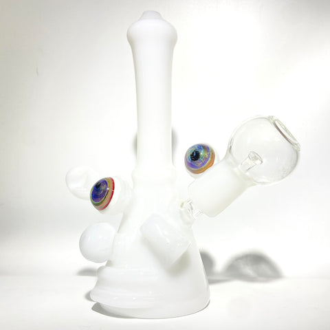 White Abstract Face Minitube - Tha Bong Shop 