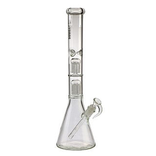 Hydros Glass Thick Wall Double Tree Perc Beaker Bong - Tha Bong Shop 