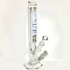 EHLE Glass 500ml White Blue Outline Logo 14” Straight Tube - Tha Bong Shop 