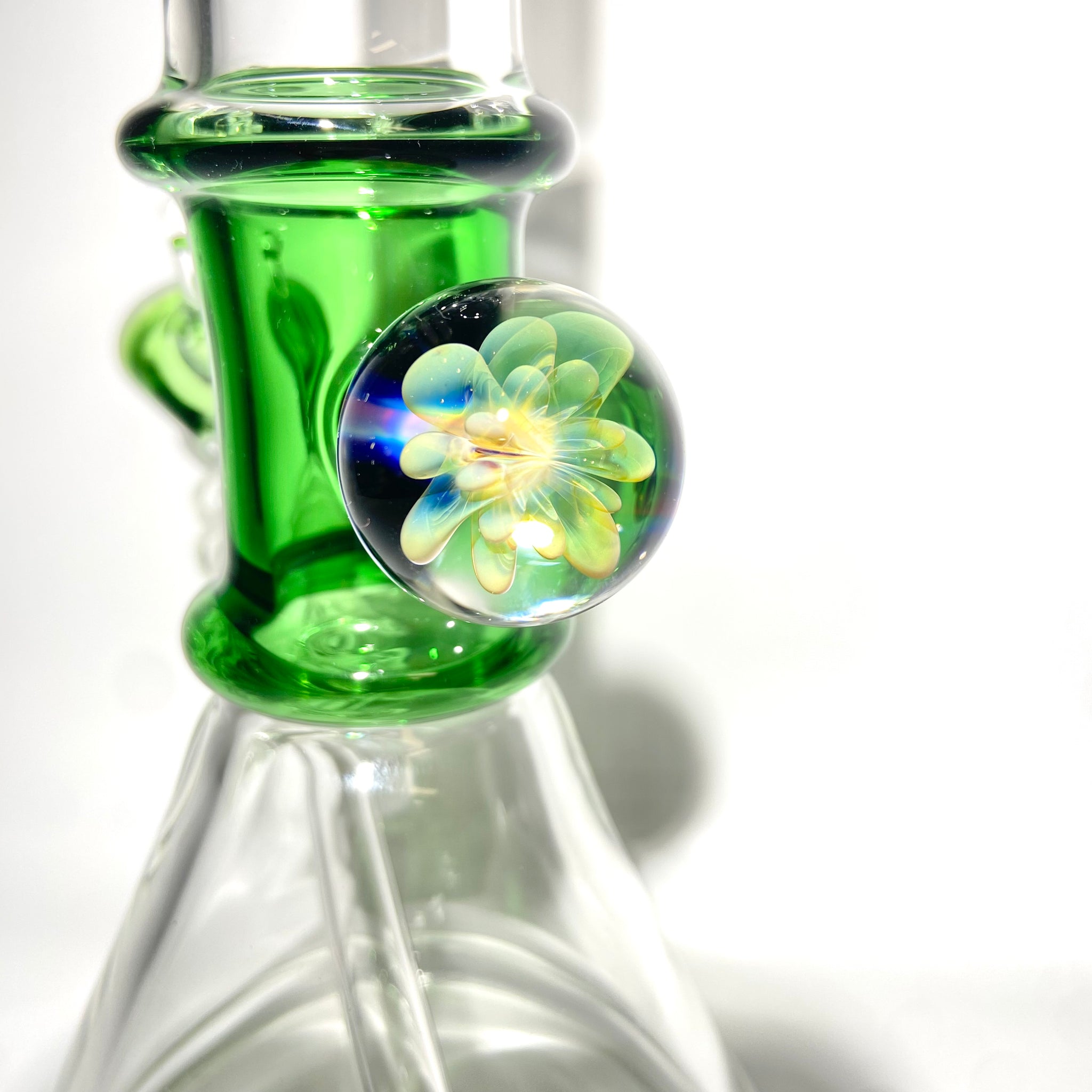 Solid Flow Glass Implosion Marble Green Beaker Bong – TBSINC Gifts ...