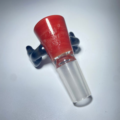 Krznski Glass 14mm Red Knockout Bowl - Tha Bong Shop 